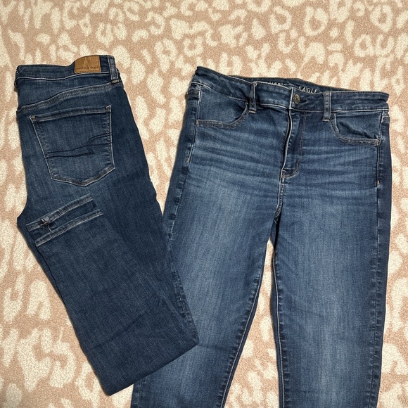 American Eagle Outfitters Blue Ne(x)t Level Stretch Skinny Jeans. Size 12. - Picture 1 of 3